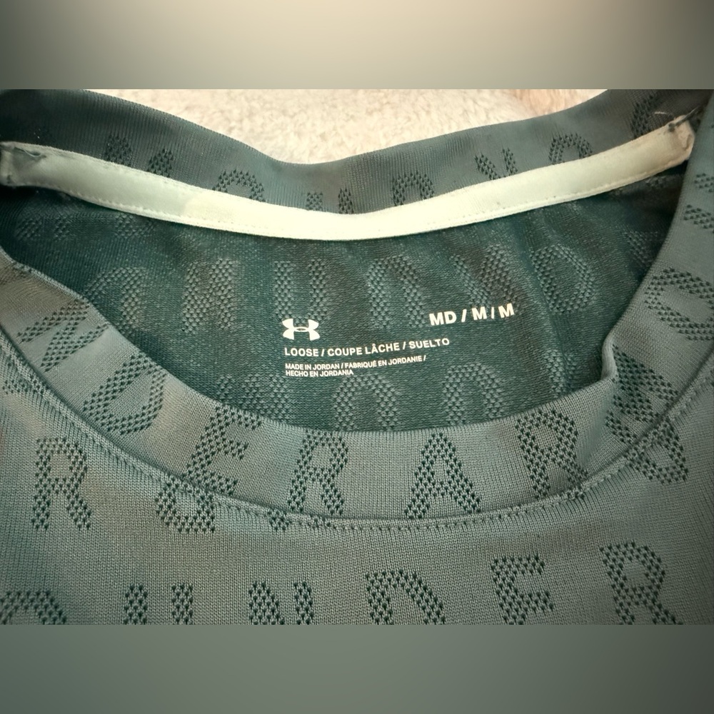 NWOT Under Armour Velocity Wordmark Jacquard Short Sleeve - Picture 9 of 10